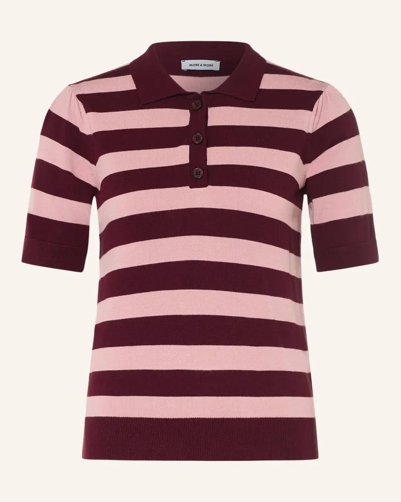 More & More Strick-Poloshirt rot Dunkelrot