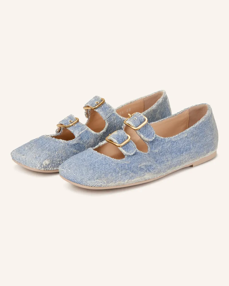 Attilio Giusti Leombruni Mary-Jane-Ballerinas Ceramic blau Hellblau