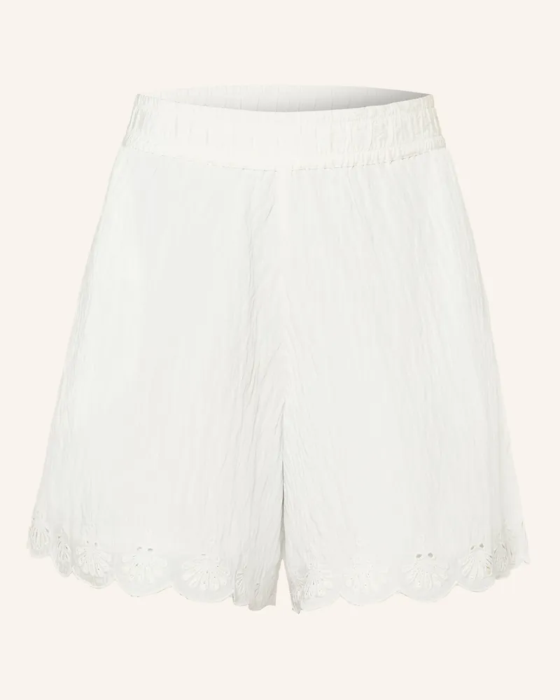 watercult Shorts Treasured Trove Mit Lochstickereien weiss Weiss