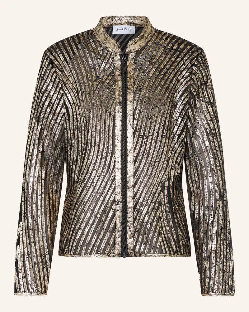 Joseph Ribkoff Jacke In Lederoptik schwarz Gold