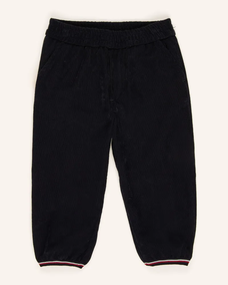 Moncler Cordhose im Joggingstil Dunkelblau