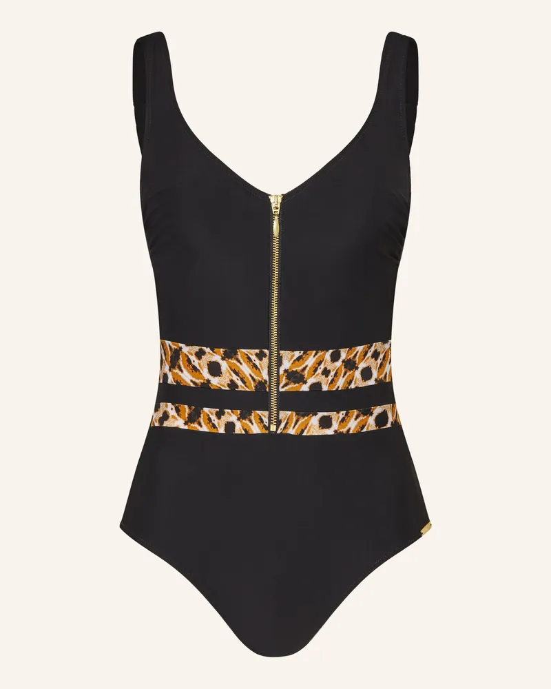 Charmline Shape-Badeanzug ANIMAL ACCENTS Schwarz