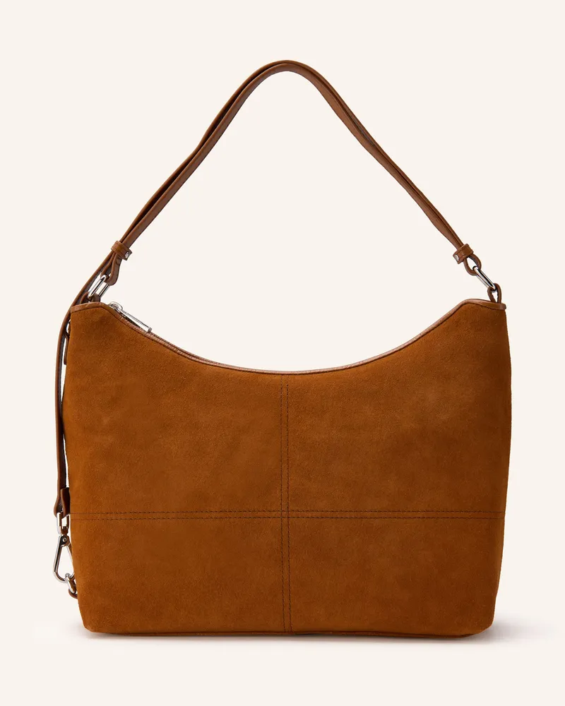 NÚNOO Schultertasche SLOUCHY Braun