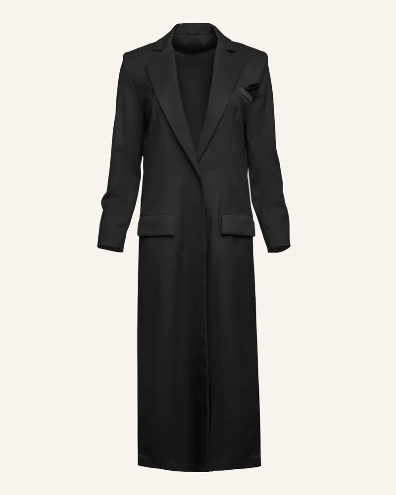 Helene Galwas Langer Mantel Aus Wollmix Bahira schwarz Schwarz