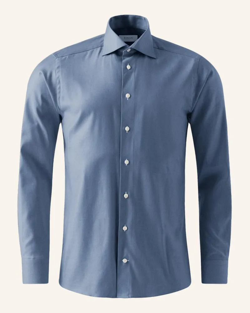 Eton Contemporary Fit Baumwoll-Tencel™ Hemd Blau