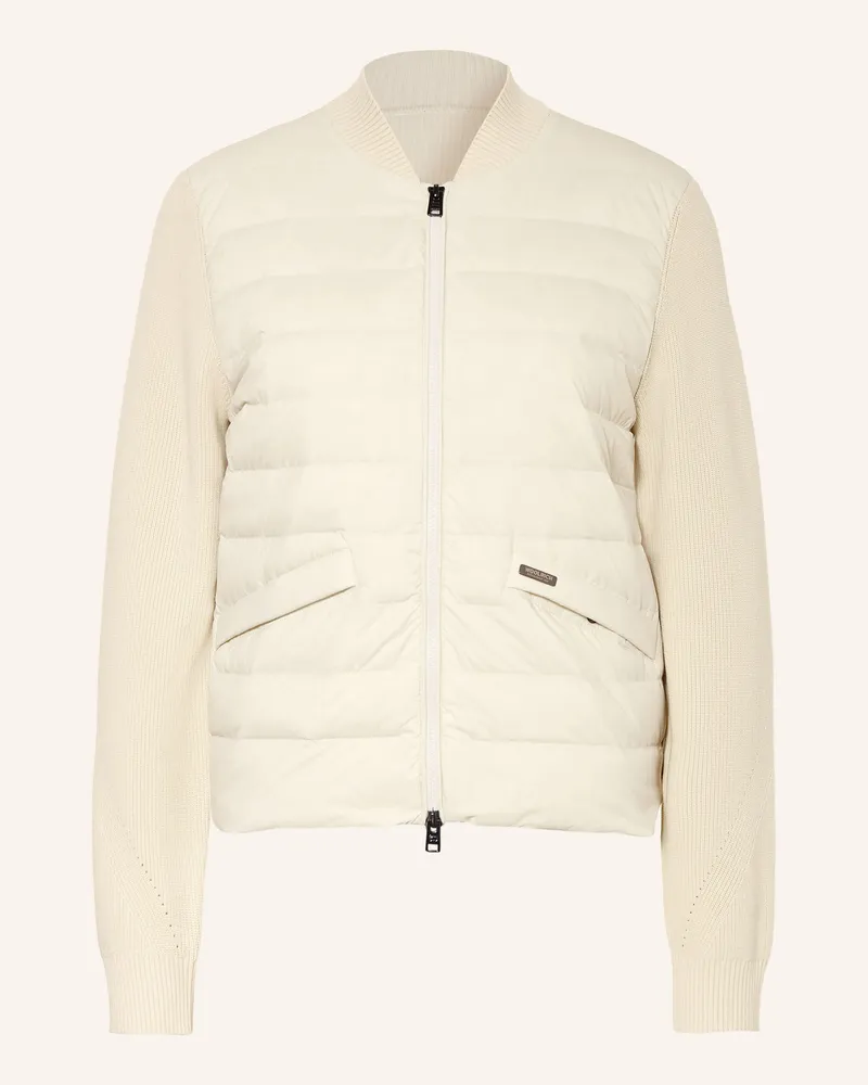 Woolrich Daunenjacke Im Materialmix weiss Creme