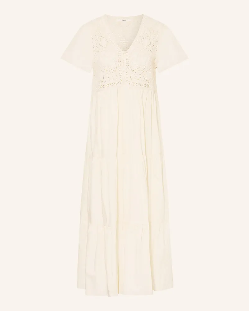 ba&sh Kleid Sandy Mit Lochspitze beige Ecru