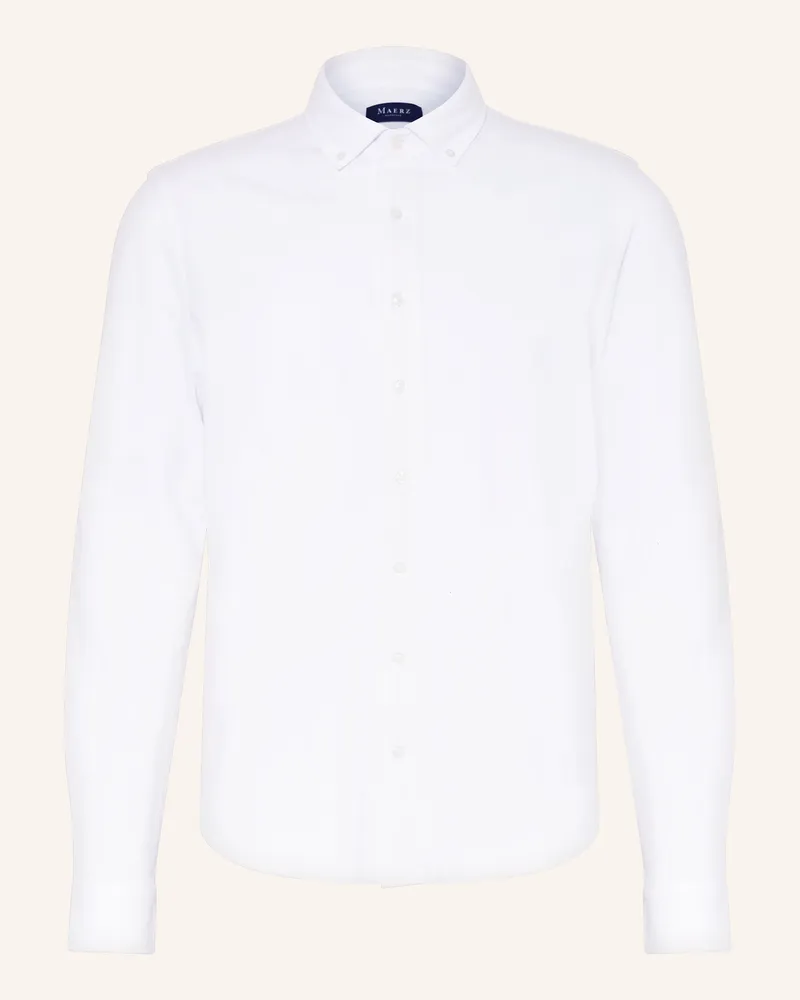 Maerz Piqué-Hemd Regular Fit weiss Weiss