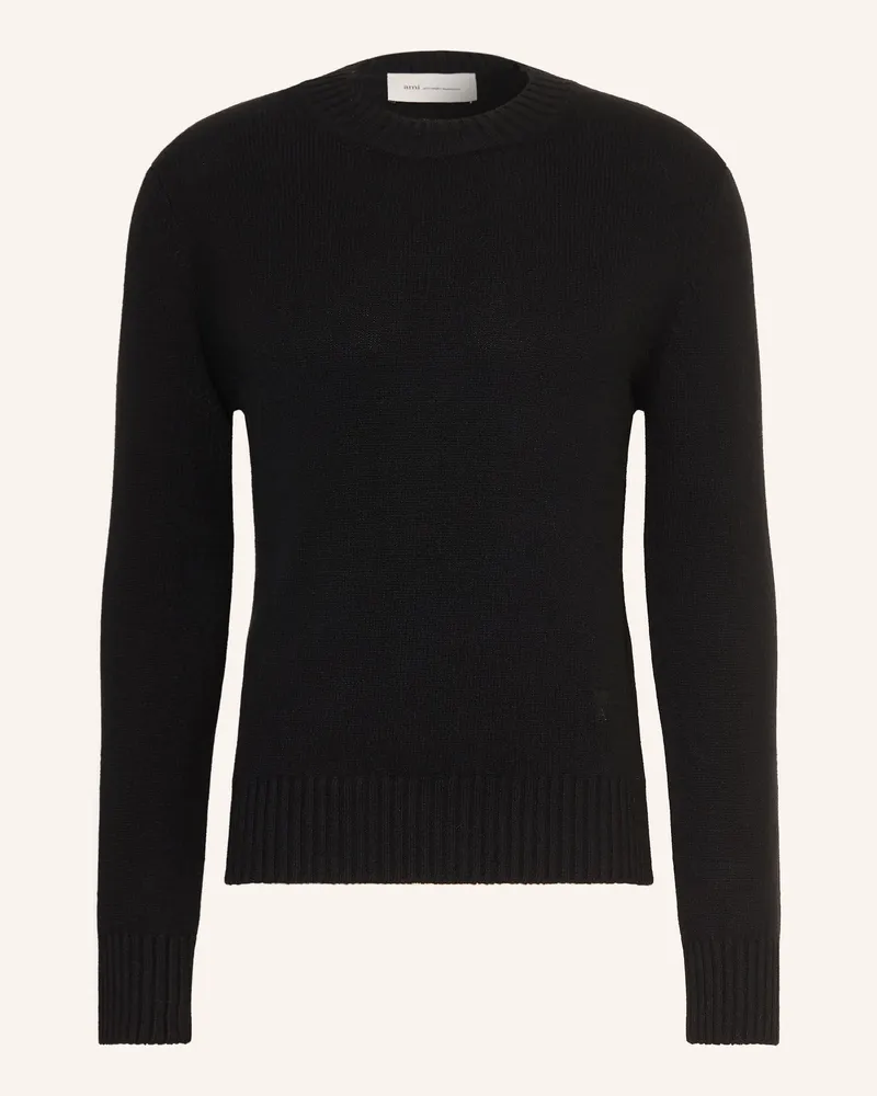 AMI Paris Pullover Mit Cashmere schwarz Schwarz