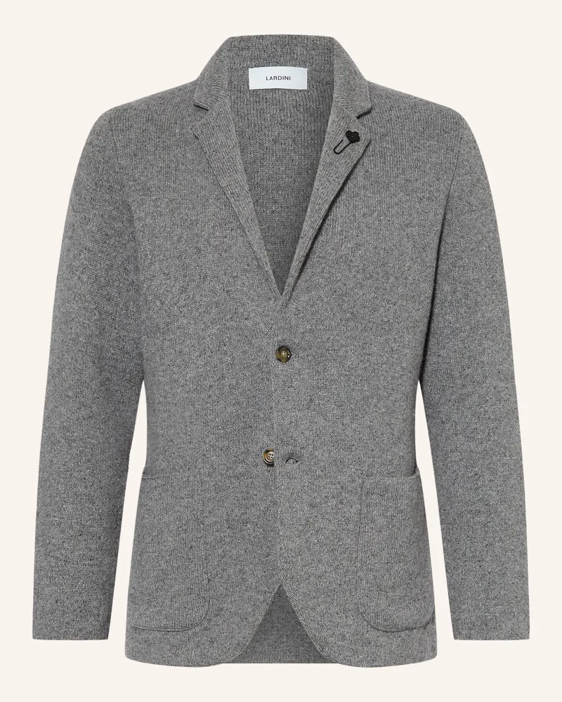 LARDINI Stricksakko Extra Slim Fit grau Grau