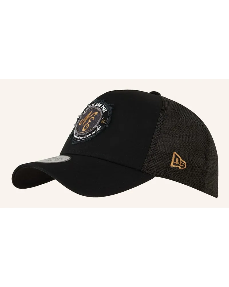 New Era Cap WASHED TRUCKER Schwarz