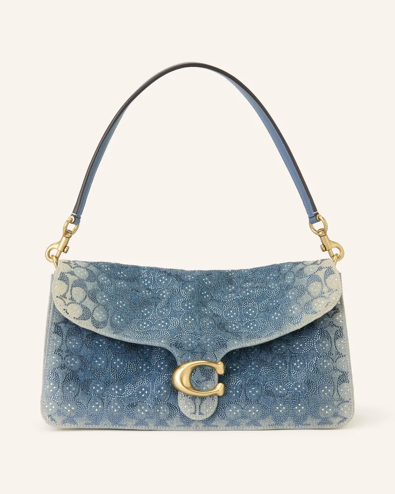 Coach Schultertasche Tabby 36 Mit Schmucksteinen blau Blau