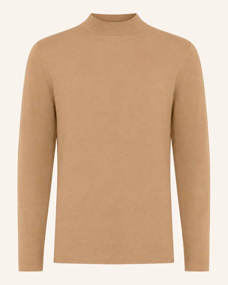 KIEFERMANN Kiefermann Herren Merino-Pullover Malt braun Camel