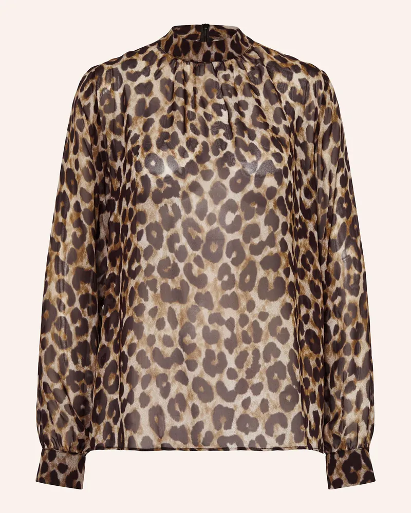 Princess goes Hollywood Blusenshirt aus Seide Dunkelbraun