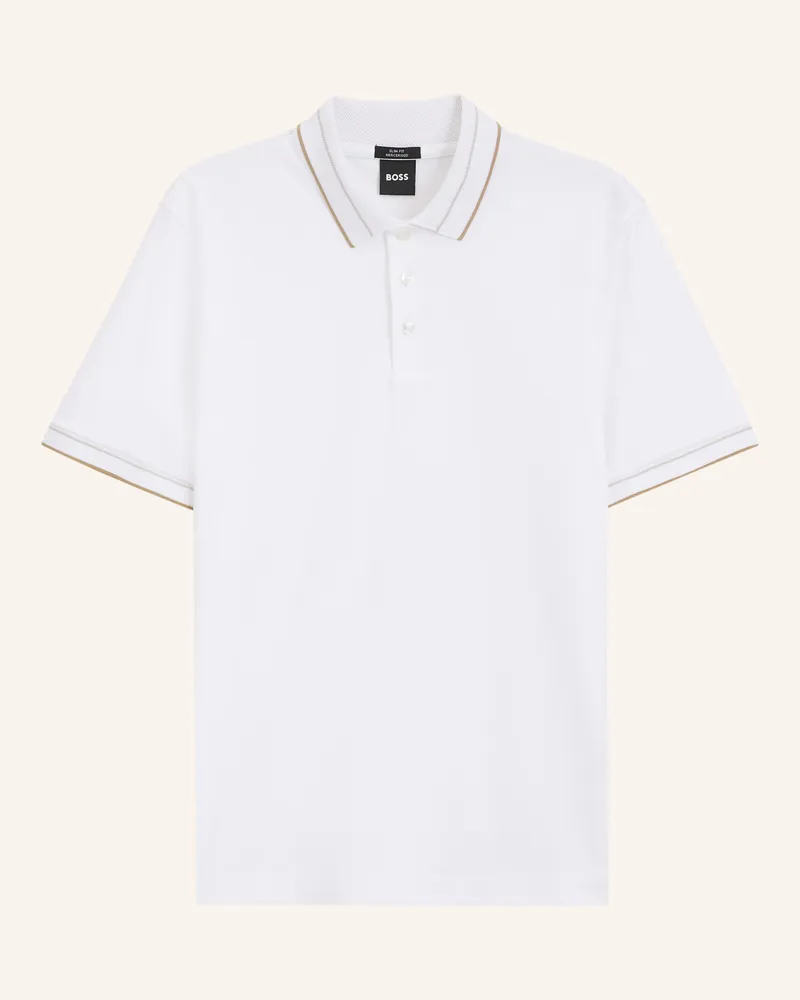 HUGO BOSS Polo H-Phillipson 195 Slim Fit weiss Weiss