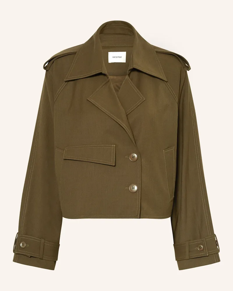 Gestuz Trench-Jacke Gzedina gruen Khaki