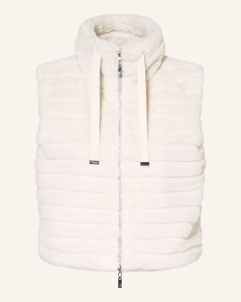 monari Kunstfell-Weste beige Weiss