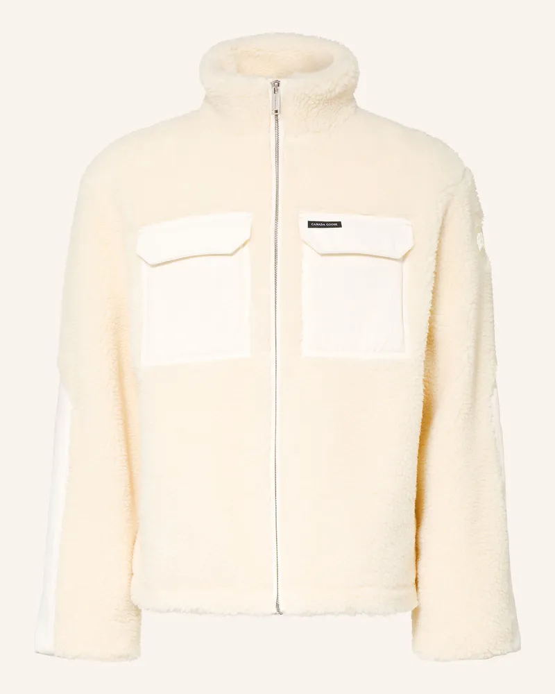 Canada Goose Teddyfell-Jacke Harrier Im Materialmix beige Ecru