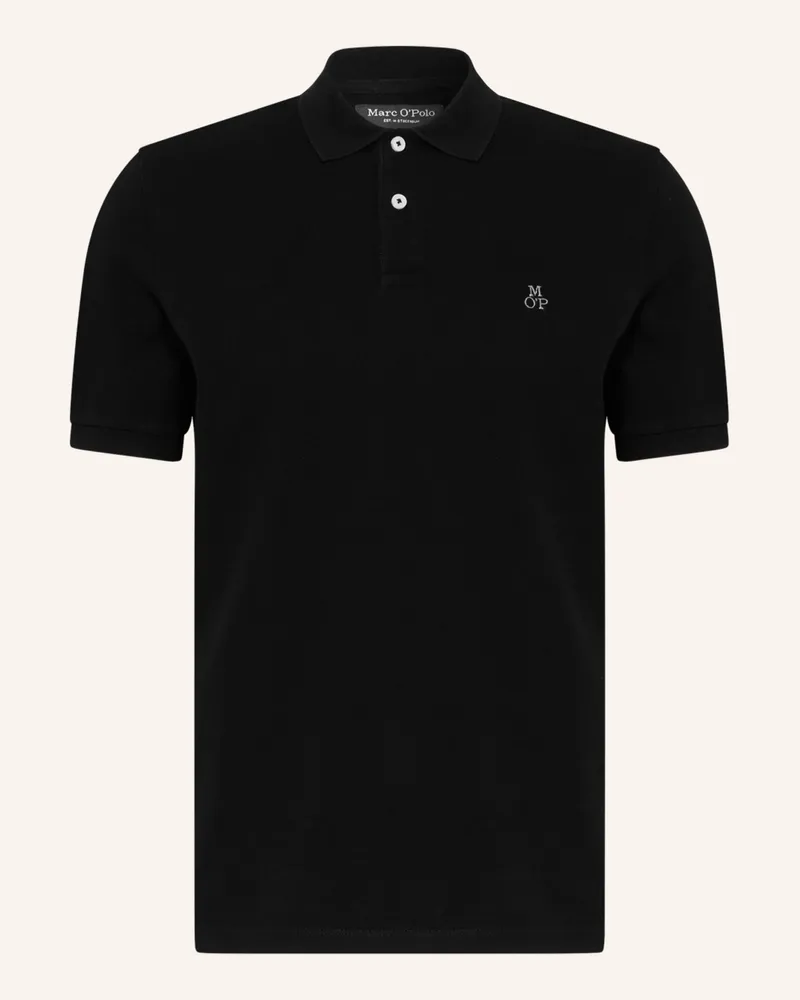 Marc O'Polo Piqué-Poloshirt Regular Fit Schwarz