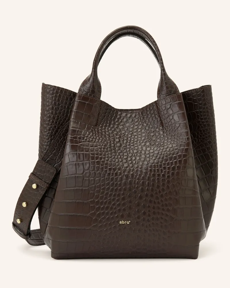 Abro Shopper Essential Medium Mit Pouch braun Dunkelbraun