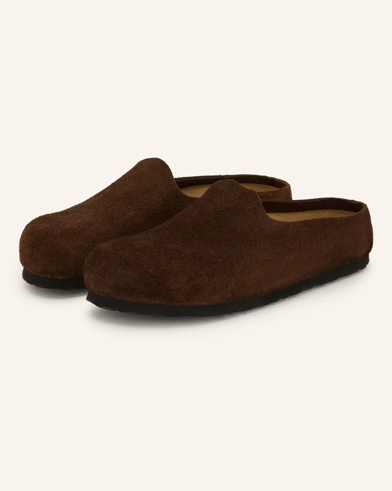 Birkenstock Pantoletten Amsterdam Wrapped braun Dunkelbraun