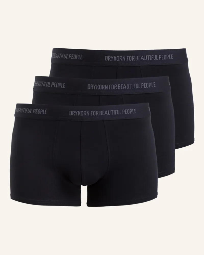 Drykorn 3er-Pack Boxershorts CORBIN Schwarz