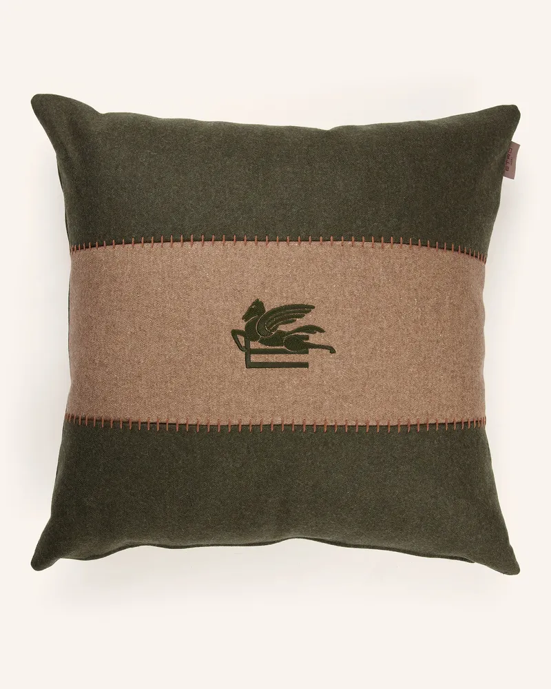 Etro Dekokissen gruen Khaki