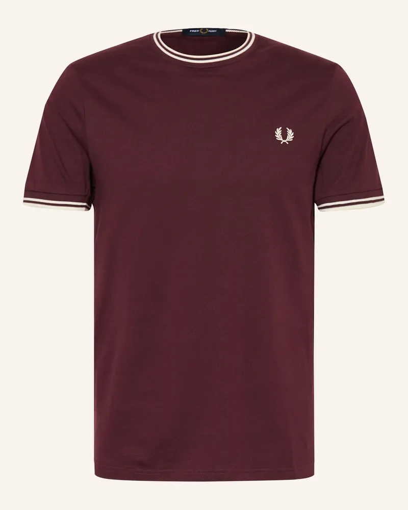 Fred Perry T-Shirt rot Dunkelrot