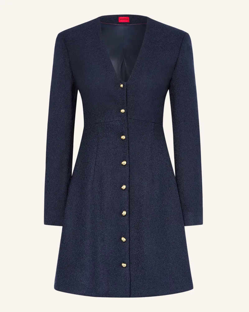 HUGO BOSS Tweed-Kleid KANEGI Dunkelblau