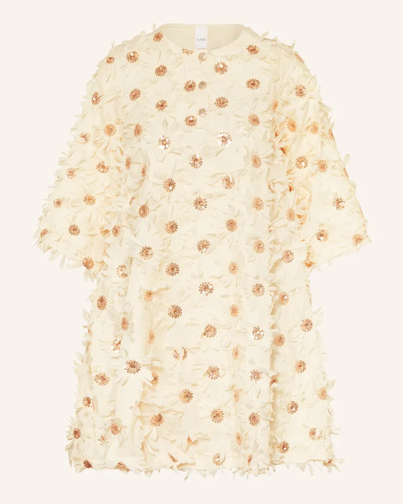 Y.A.S Kleid mit Pailletten und 3/4-Arm Nude