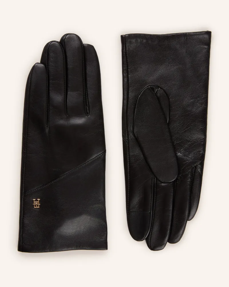Tommy Hilfiger Lederhandschuhe schwarz Schwarz