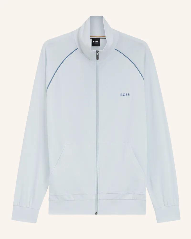 HUGO BOSS Loungewear Jacke Mix&Match Jacket Z Regular Fit blau 