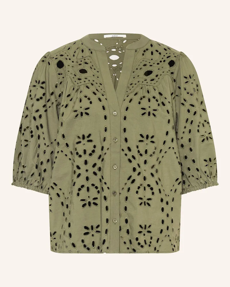 ba&sh Bluse BEATRICE aus Lochspitze Khaki