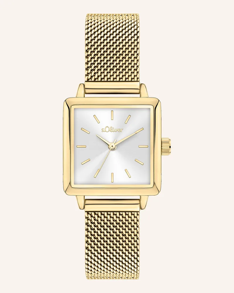 S.Oliver Armbanduhr  Aus  Edelstahl gold Gold