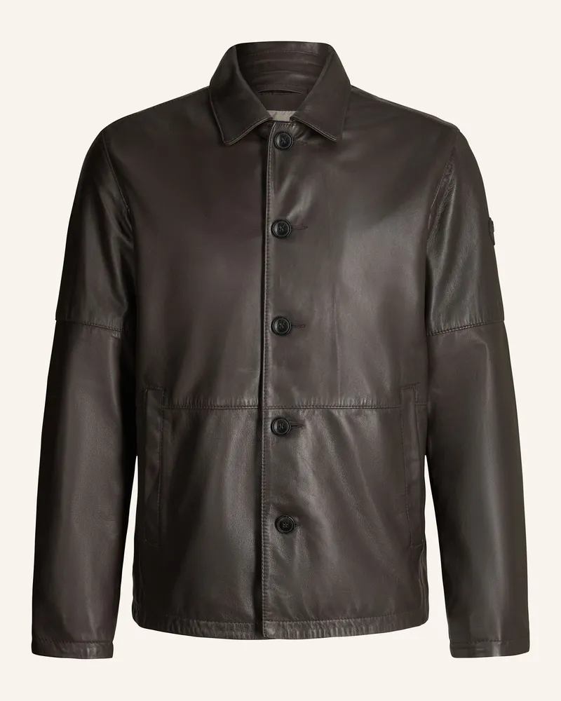 JOOP! Lederjacke braun Dunkelbraun