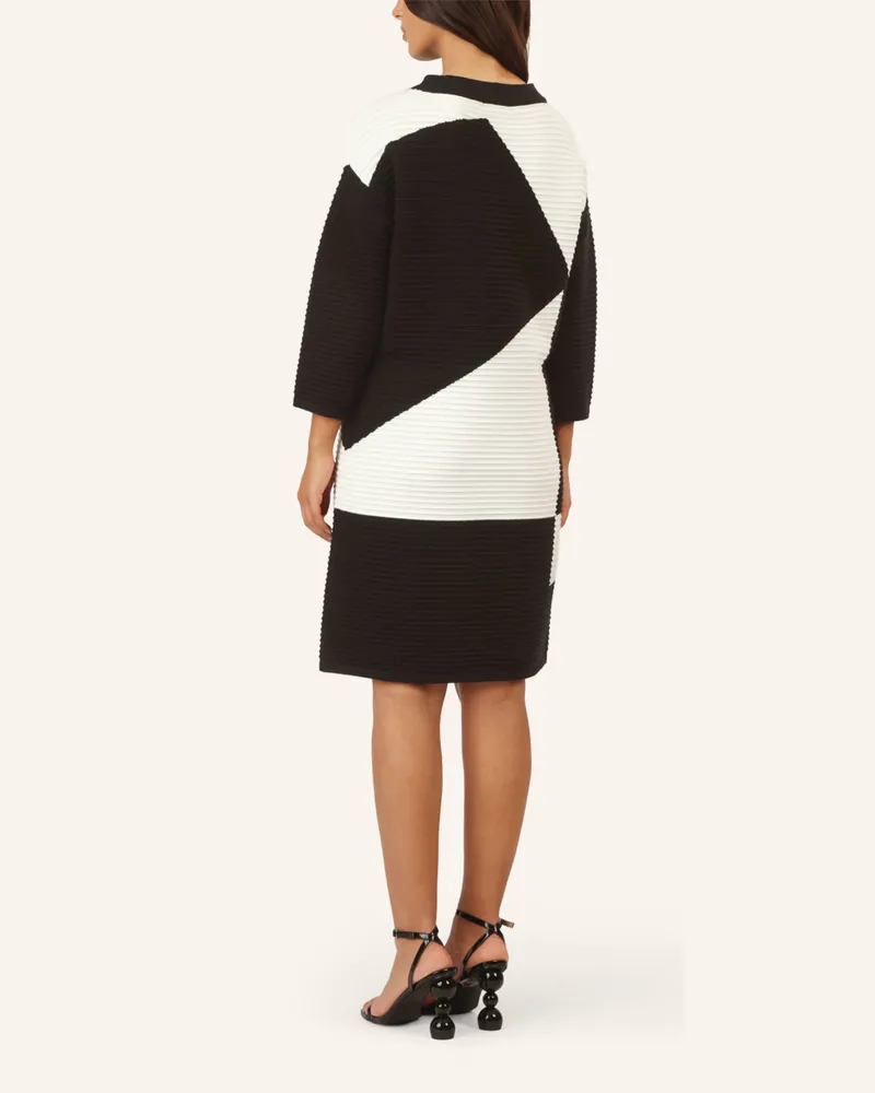 Apart Colorblocking Strickkleid Schwarz