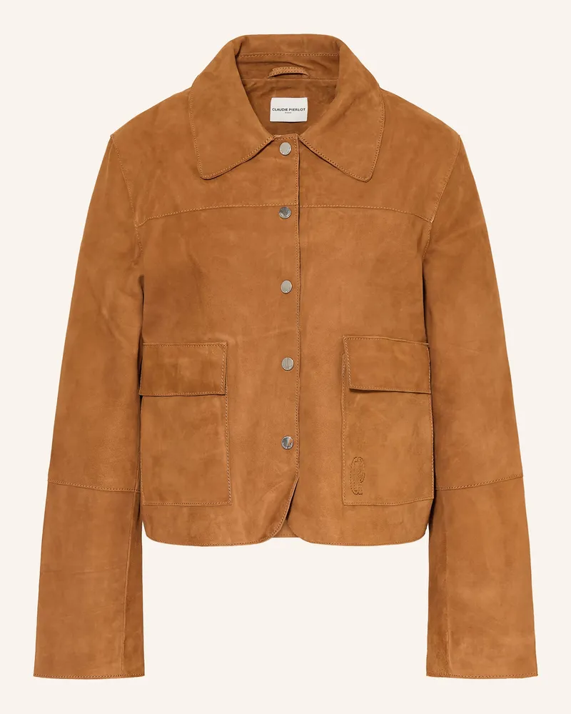 Claudie Pierlot Lederjacke braun Cognac