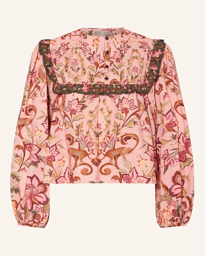 Barbour Blusenshirt mit Rüschen Rosa