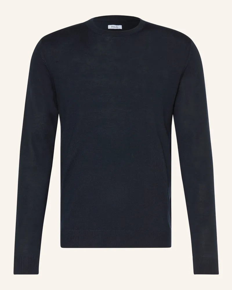 paul Pullover Aus Merinowolle blau Blau