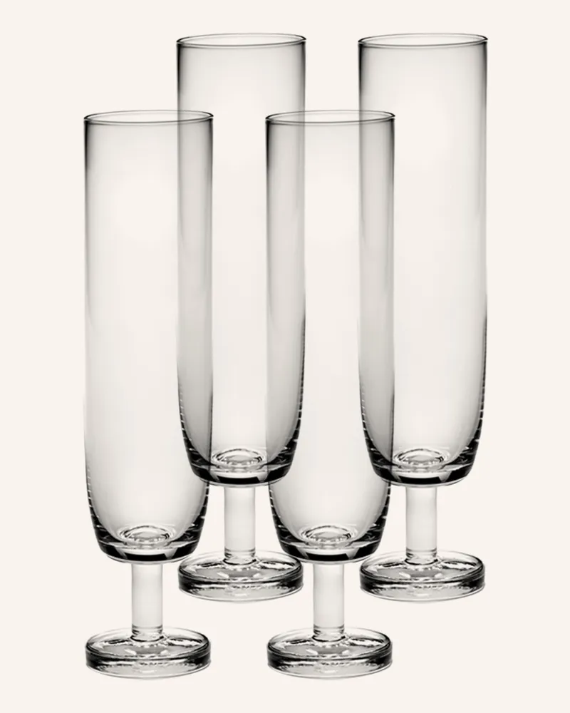 Serax 4er-Set Champagnergläser Base transparent Weiss