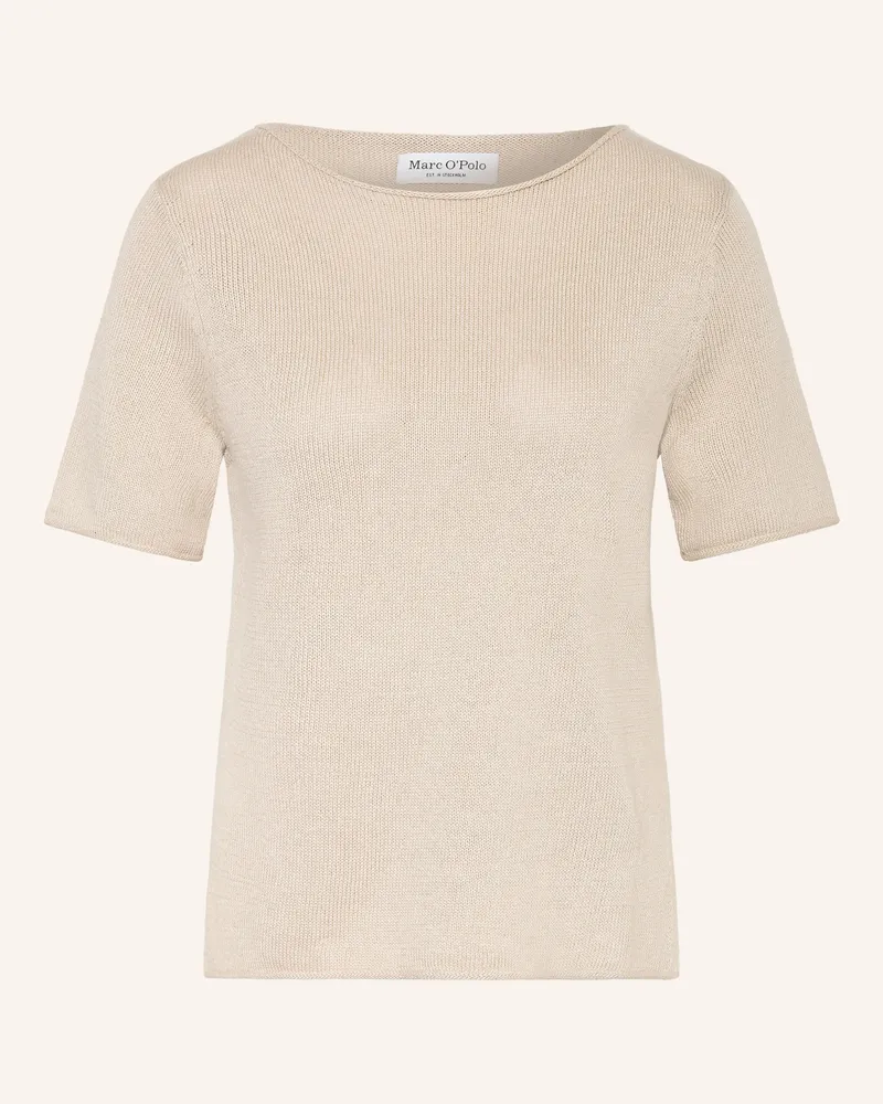 Marc O'Polo Strickshirt mit Leinen Beige