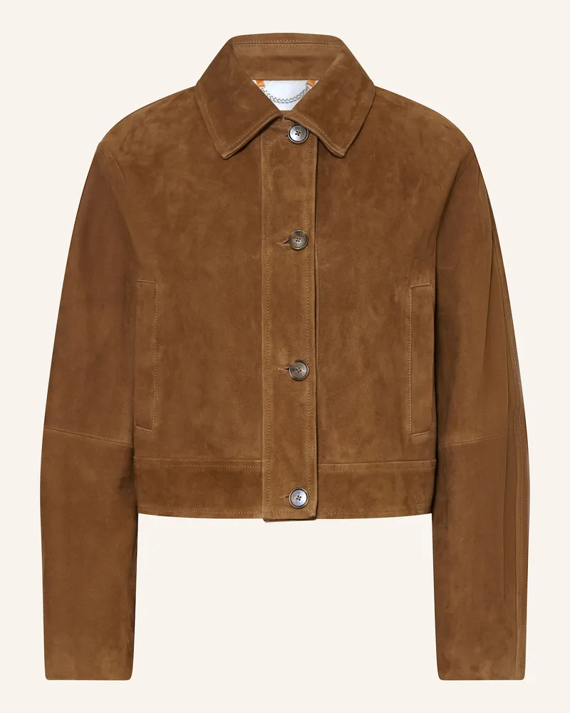 HUGO BOSS Lederjacke SADELA Beige