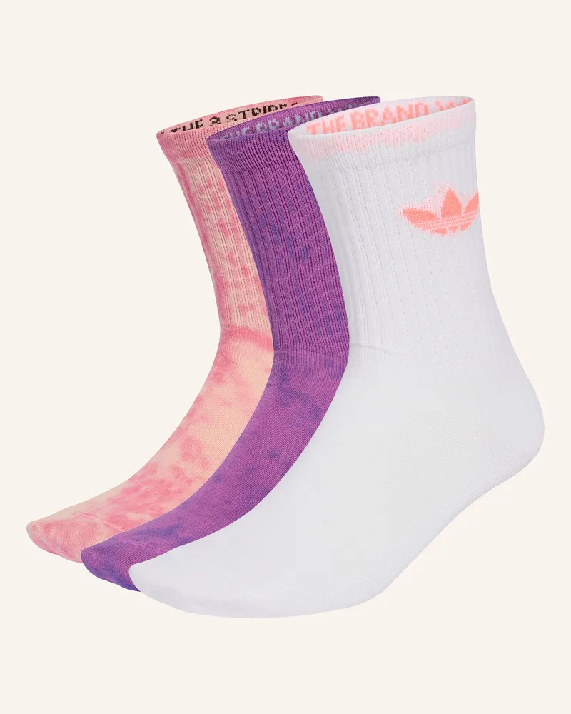 adidas 3er-Pack Socken TIE DYE CREW Weiss