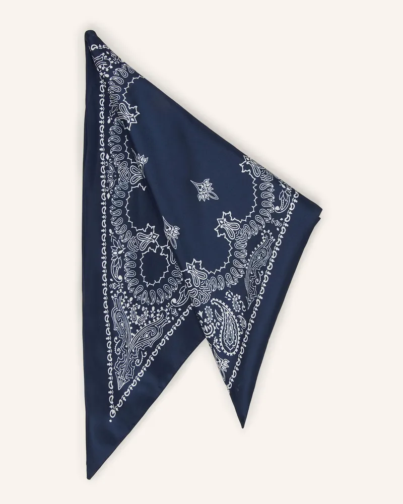 Destin Dreieckstuch aus Seide Dunkelblau