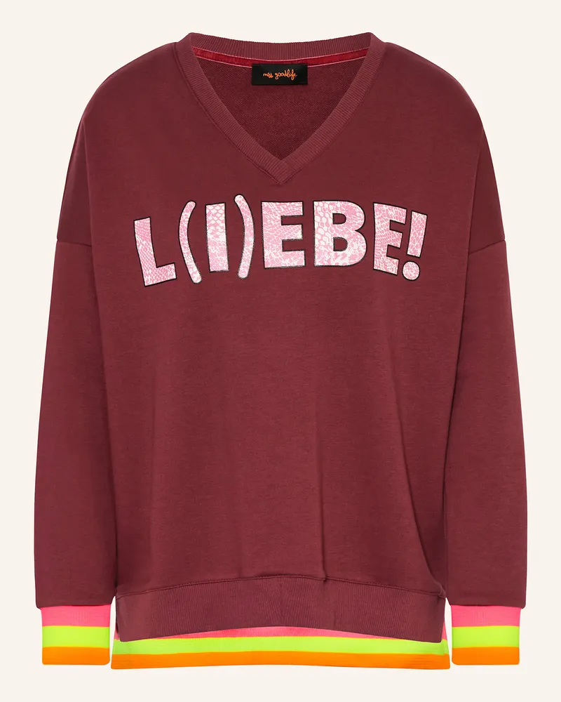Miss Goodlife Sweatshirt Dunkelrot