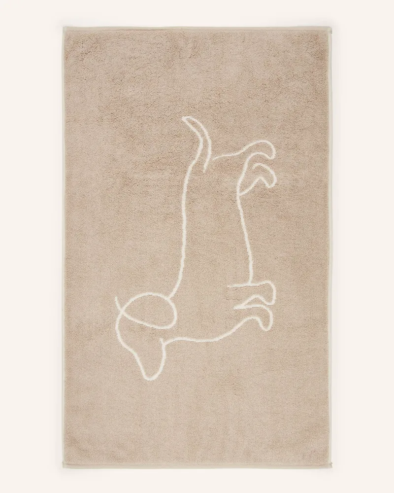 Cawö Badematte WE LOVE DOGS Beige
