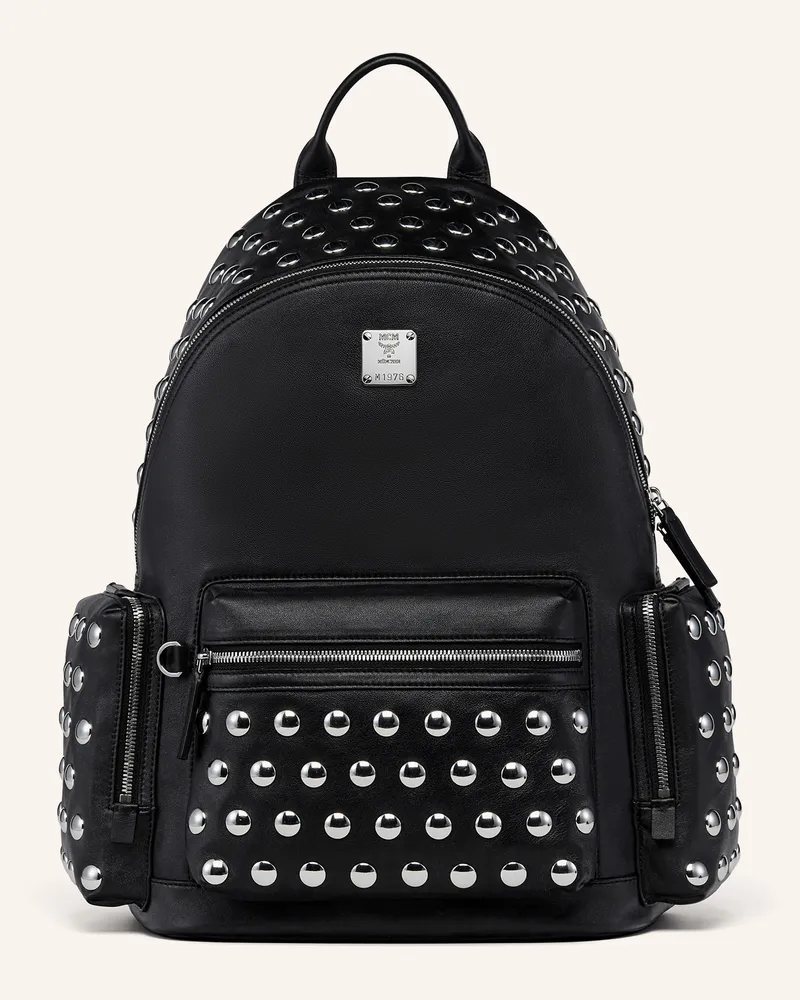 MCM Rucksack STARK mit Nieten und Laptop-Fach Schwarz