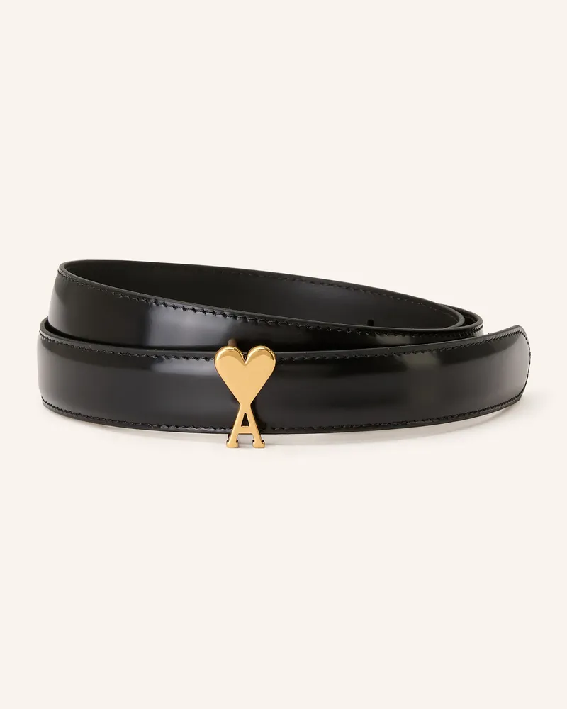 AMI Paris Ledergürtel Schwarz