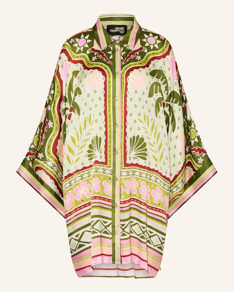 Yippie Hippie Hemdblusenkleid gruen Hellgrün