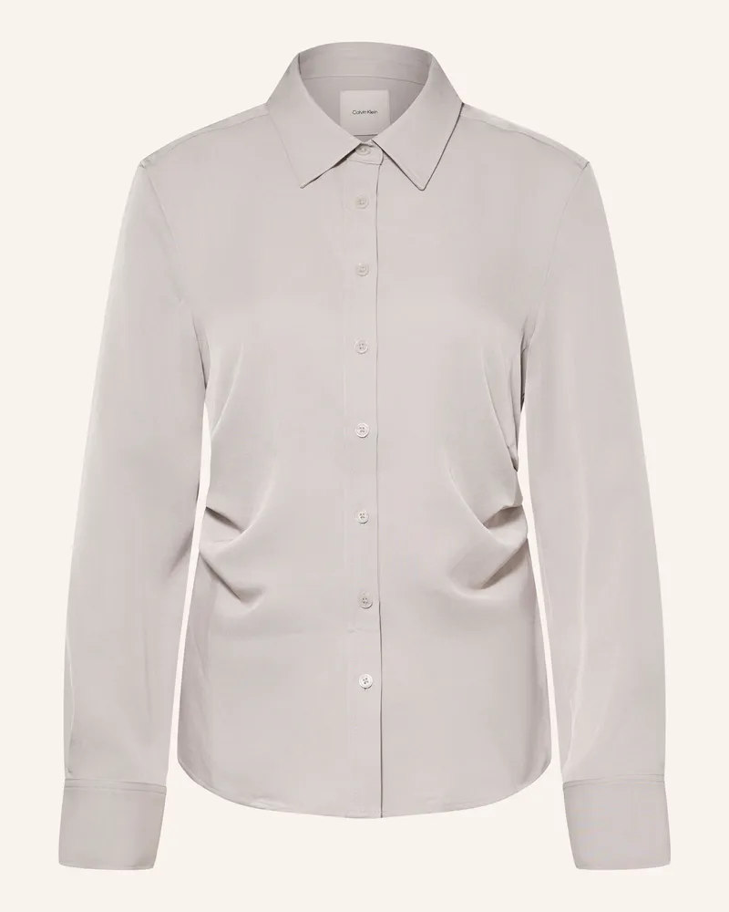 Calvin Klein Hemdbluse grau Hellgrau
